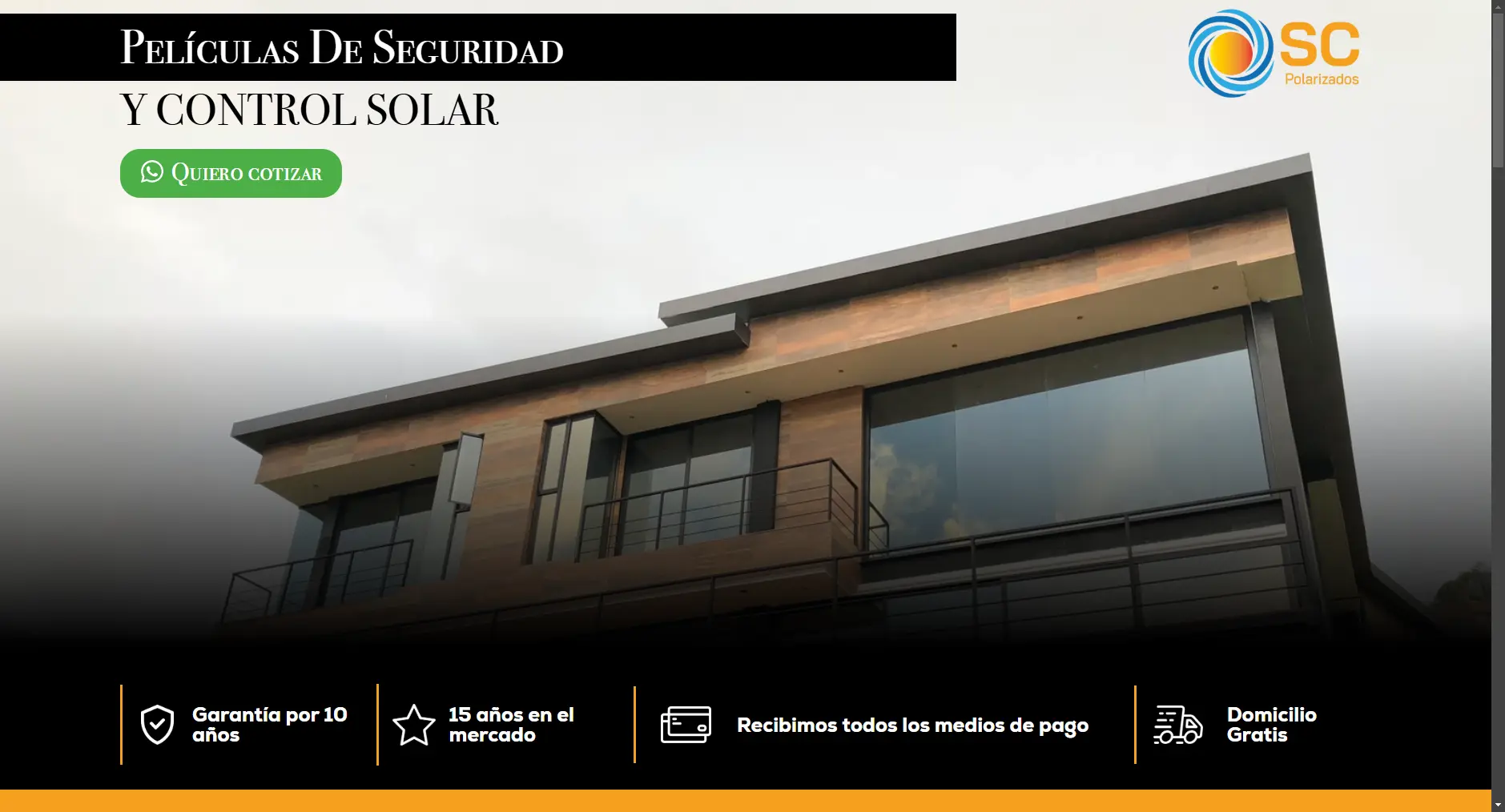 Landing de Polarizados SC